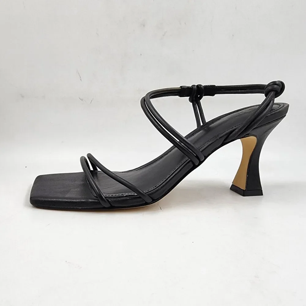 Marc Fisher LTD. Davia Square Toe Sandals Women's 7.5 Black Slingback Strap~ - Picture 3 of 15